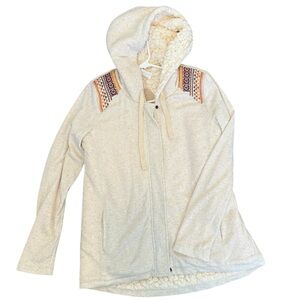 NWT! Hem & Thread | Sherpa Cream Hooded Jacket